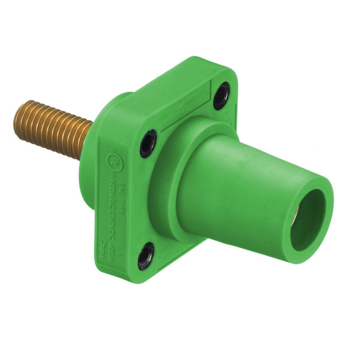 HBLFRSGN 1-Phase 1-Pole Female Heavy Duty Single Pole Receptacle, 600 V AC/250 V DC, 400 A, 4 to 4/0 AWG Wire, Stud Connection, 3R/4X/12 NEMA Rating
