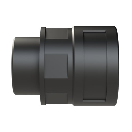BVND-M329GT PMA Reinforced Straight Conduit Connector With Universal Safety Clip, NW29 Trade, M32x1.5 Cable Openings, For Use With PMAFLEX, Pro, Smart Line and Nylon Flexible Conduits, Polyamide 6