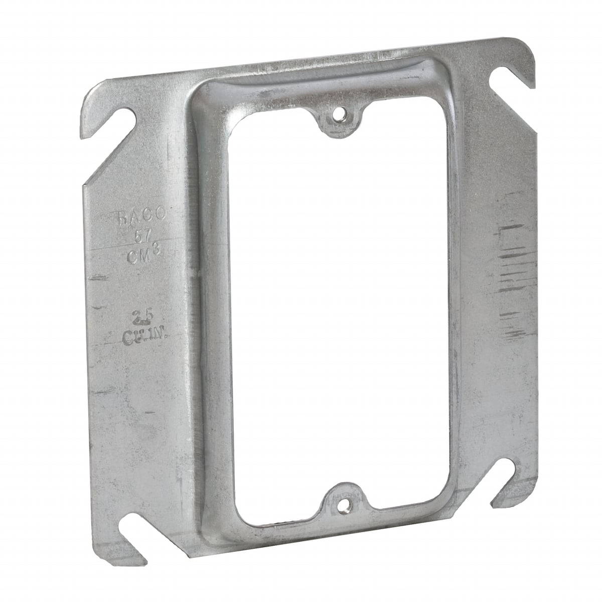 8772 Square Box Cover, 4 in L x 4 in W x 1/2 in D, Steel