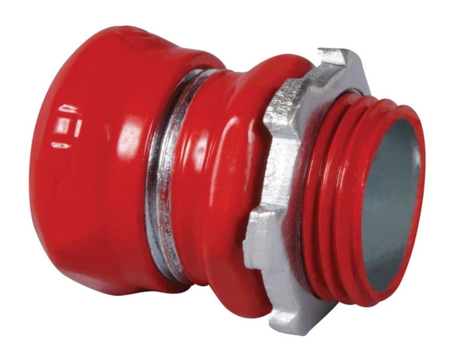 655RED Compression Conduit Connector, 2 in Trade, For Use With EMT Conduit, Steel, Painted