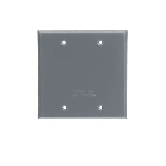2CCB Red Dot Blank Weatherproof Receptacle Cover, Steel