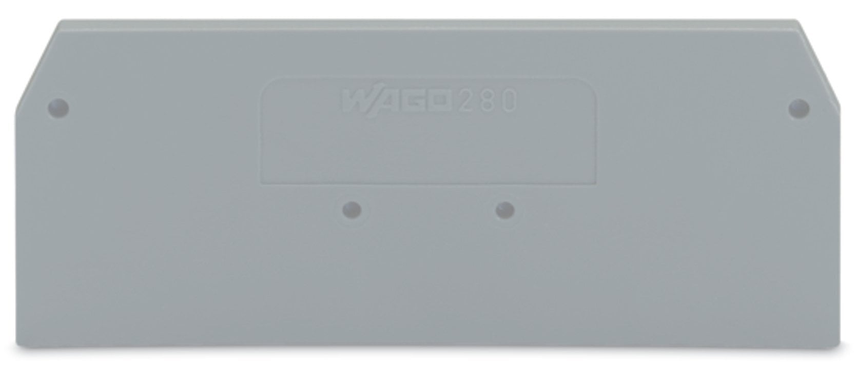 280-324 End and Intermediate Plate, For Use With 280 Series Rail Mounted Terminal Block, Gray