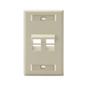 42081-2IS QuickPort Angled Wallplate With ID Window, 1 Gang, 2-3/4 in W, Plastic, Surface Mount