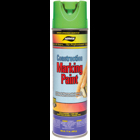 Fluorescent green construction marking paint, 20 oz inverted aerosol can, Flammable, 30 minute dry time