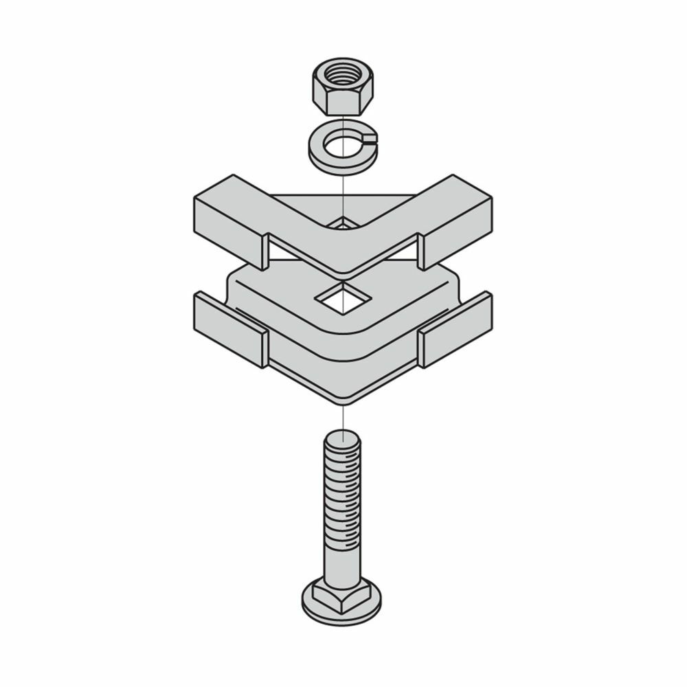 SB2104FB 90 deg Corner Runway Support Kit, For Use With Cable Runway, 14-3/4 in W x 1-1/2 in H, Structural Steel, Flat Black