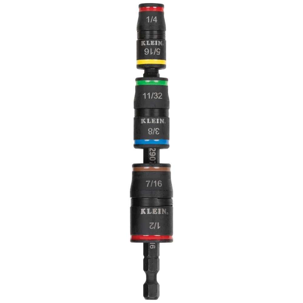 32907 Impact Flip Socket, 6 Points, 1/4 in Drive, Hex, Included Socket Size: 1/4, 5/16, 11/32, 3/8, 7/16, 1/2 in