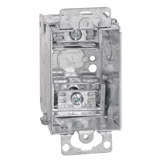 LXMOW-25 Steel City Gangable Welded Style Switch Box, Steel, 10.5 cu-in Capacity, 1 Gangs, 1 Outlets, 5 Knockouts