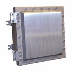 Eaton Crouse-Hinds series ECP enclosure, Rounded cover, 6-5/8" depth, 8" x 8" x 6", Copper-free aluminum, Bolt-on mounting feet