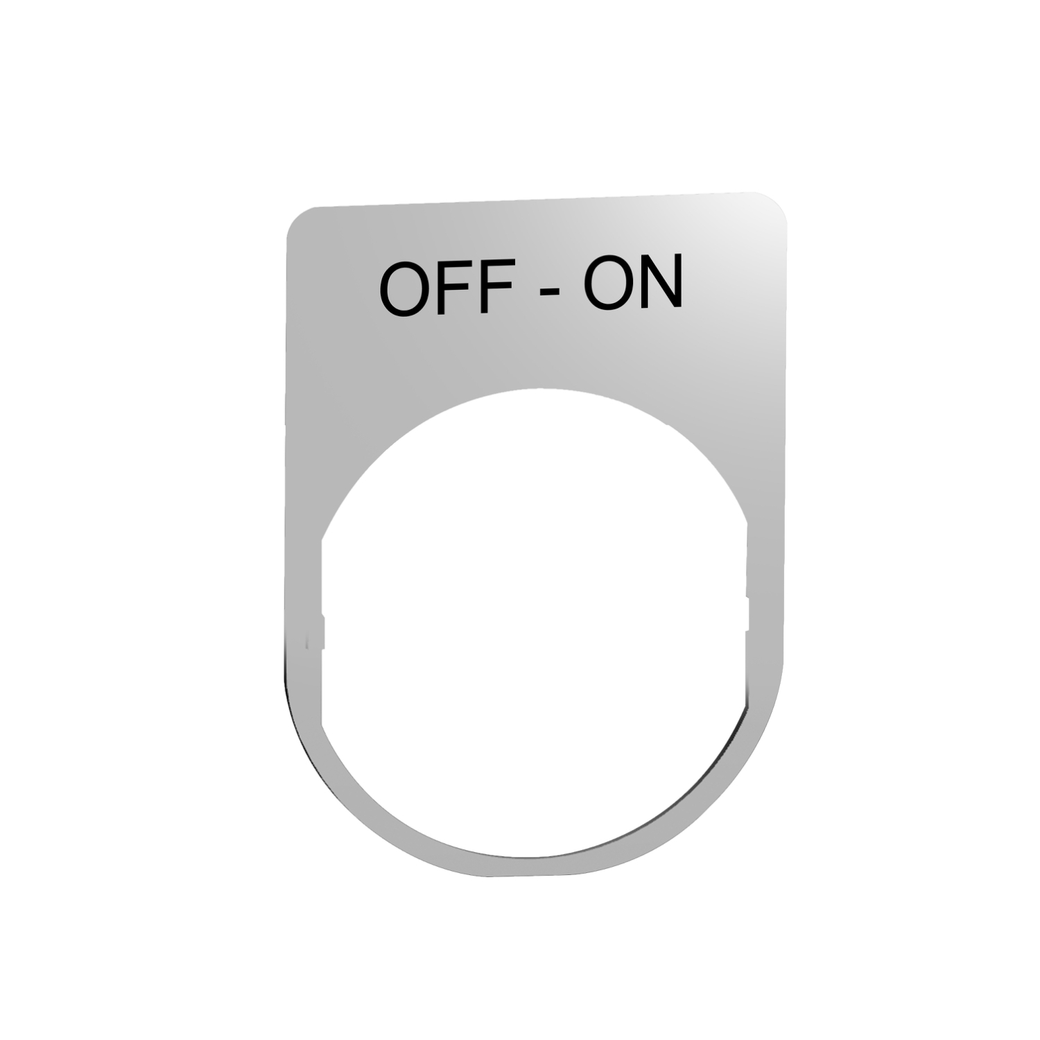 ZBYM2367 English Marked Standard Legend Plate, 40 mm H x 30 mm W, Metal