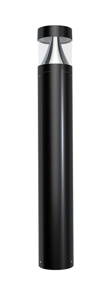B17B B17 Field-Adjustable Bollards, LED Lamp, 24/19/14 W Fixture, 120 to 277 V, Black Housing