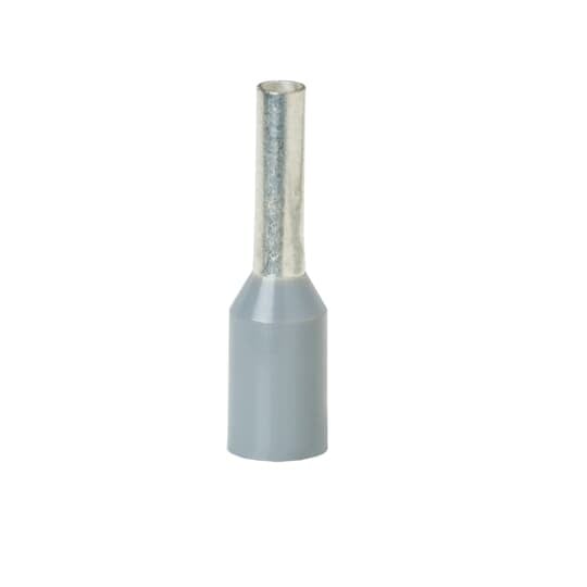 F4004 Sta-Kon F Series Insulated Wire Ferrule, 26 AWG Stranded Copper Conductor, 0.416 in L, Copper, Gray