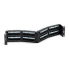 GigaMax Category 5e Universal Recessed Angled Patch Panel, 48-port, 2RU, Cat 5e
