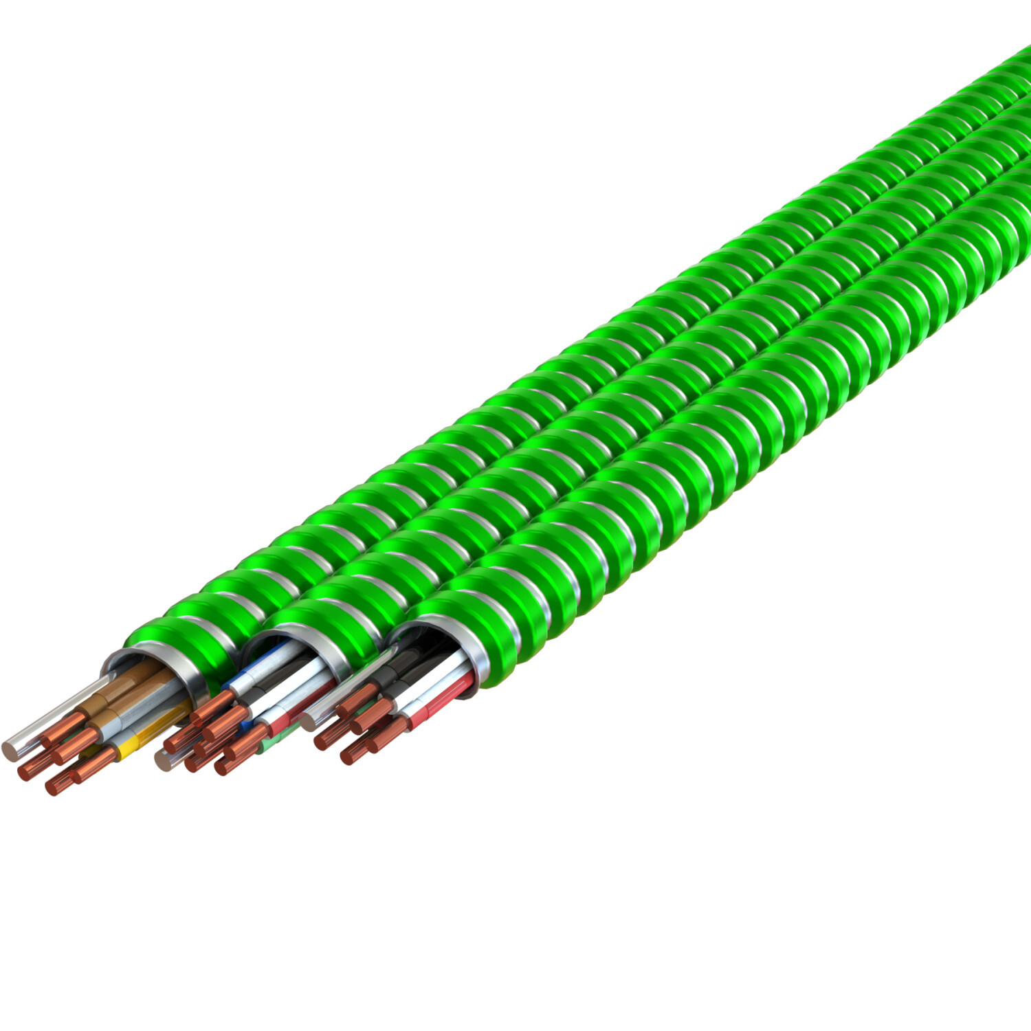 7304-60-00 MC-Stat Lite Plus Type MCI-A Healthcare Facility Armored Cable, Reel Packaging, 600 V, (4) 12 AWG Solid Copper Conductor, 1000 ft L