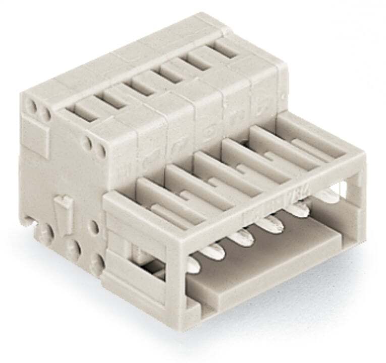 734-306 Operating Tool 1-Conductor Male Connector, 320 V, 10 A, 28 to 14 AWG Wire, 6 Poles