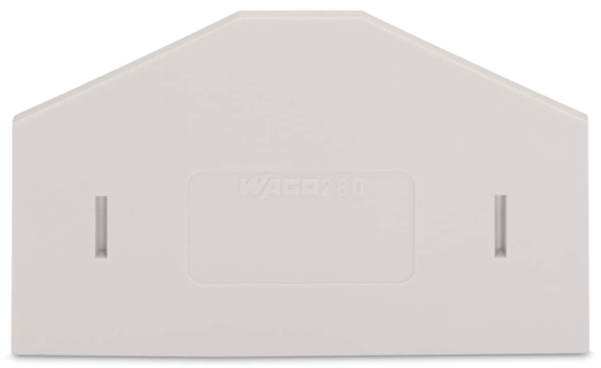 280-355 Separator Plate, For Use With Rail Mounted, Polyamide, Light Gray