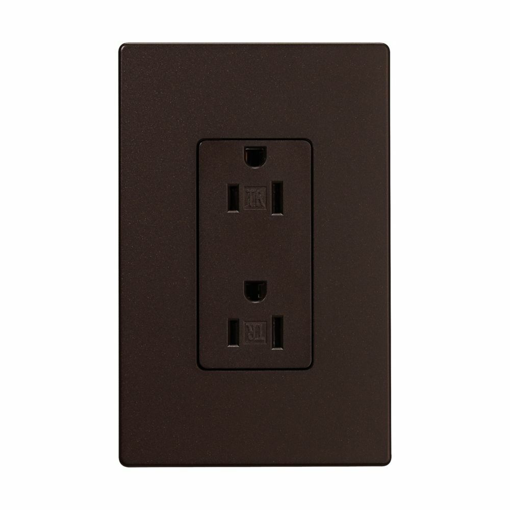 Eaton receptacle, 15A, 125V,Two-pole, Thermoplastic, Brown