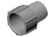 59624 Straight Terminal Adapter, 4 in, PVC Coated