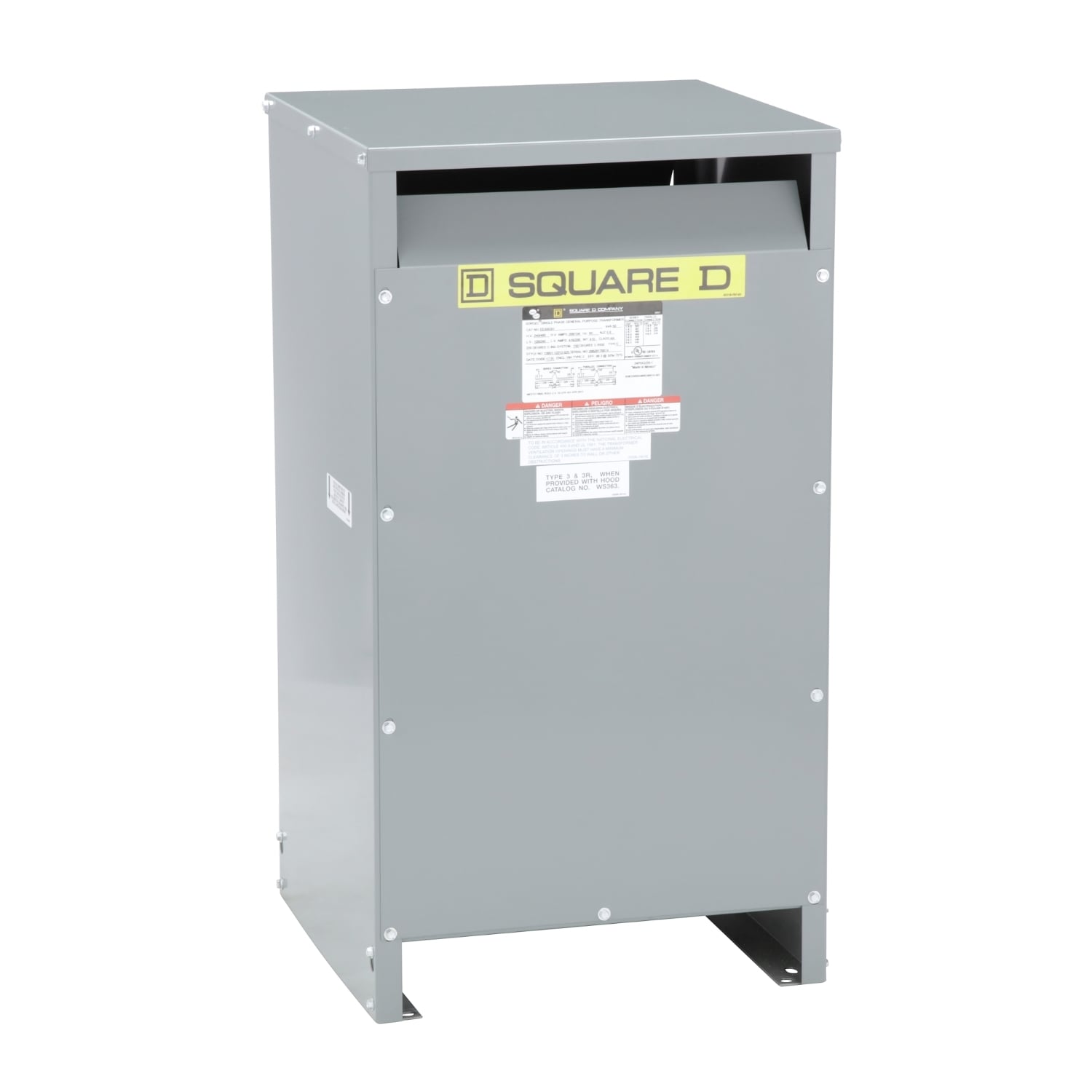 EE50S3H Dry Type Energy Efficient Transformer, 240/480 V AC Primary, 120/240 VAC Secondary, 50 kVA Power Rating, 60 Hz, 1 Phase