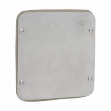 TP851 Thepitt Flat Cover, 4-11/16 in Dia, Blank Cover, Steel