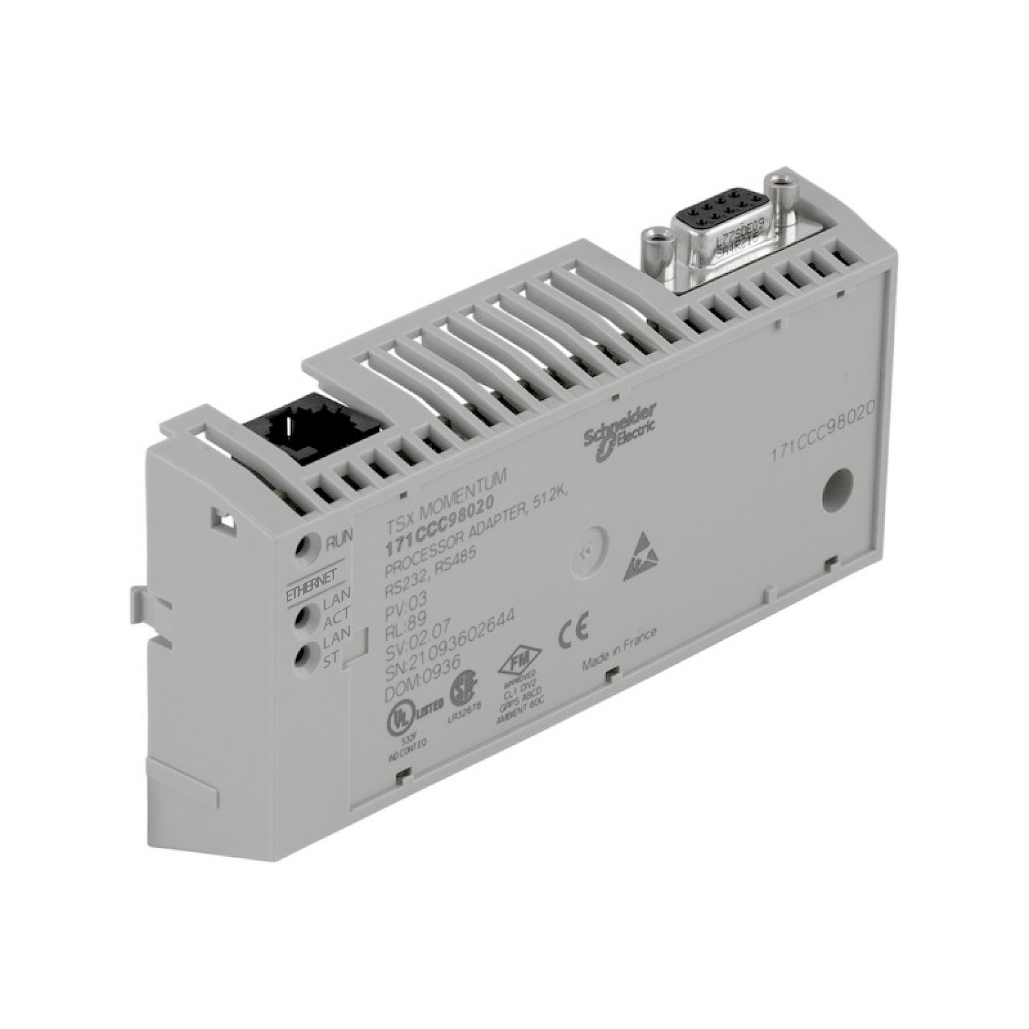 M1/M1E processor adaptor - 1 Ethernet, 1 Modbus - 50 MHz
