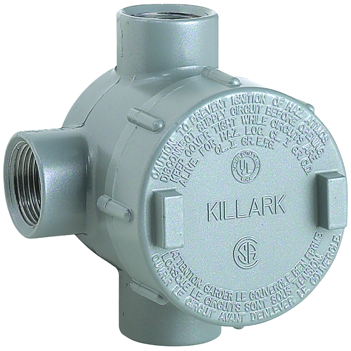 GEMT-1 Conduit Outlet Body With Cover, T Body, 1/2 in Hub, 8 cu-in Capacity, Copper Free Aluminum