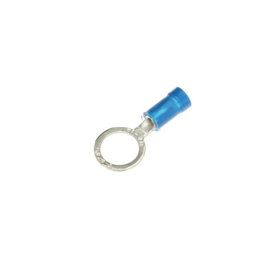 14RB-38X Sta-Kon RB Series Expanded Insulated Ring Terminal, 18 to 14 AWG Conductor, 1.16 in L, Brazed Seam Barrel, Copper, Blue
