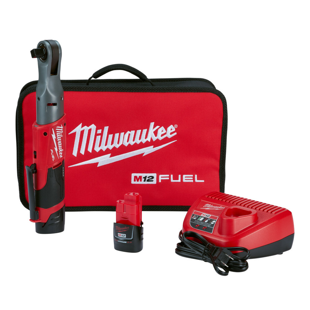 2558-22 M12 Fuel Cordless Fuel Ratchet, 1/2 in Drive, Li-Ion Battery, 11.51 in OAL
