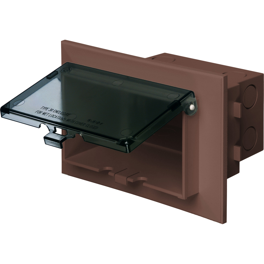 DBHB1BRC InBox 1-Piece Low Profile Electrical Box, Plastic, 22 cu-in Capacity, 1 Gangs, 4.934 in L x 7.186 in W x 5.159 in D