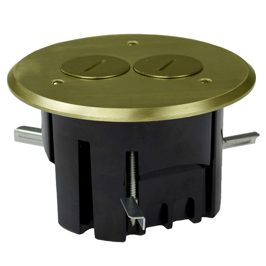Round Floor Box; 4 Inch Dia x 3 Inch Depth, Thermoplastic, 24.5 Cubic-Inch