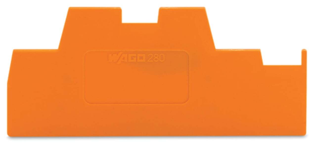 280-369 Intermediate Plate, For Use With Rail Mounted, Polyamide, Orange