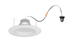 62235 Contractor Series Round Recessed Downlight Kit, 9 W Fixture, 120 V