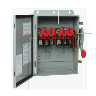 70-7758-5 Heavy Duty Switching Base, 30 to 100 A, 2/3/6, For Use With 600 V AC Double Throw Non-Fusible Safety Switch