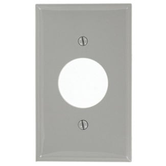 80704-GY Standard Size Traditional Wall Plate, 1 Gangs, 2-3/4 in W x 4-1/2 in H, Thermoplastic, Gray