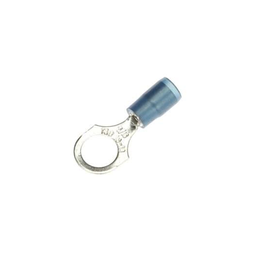 RB14-516X Sta-Kon RB Series Expanded Insulated Ring Terminal, 18 to 14 AWG Conductor, 1.16 in L, Insulation Grip Sleeve Barrel, Copper, Blue