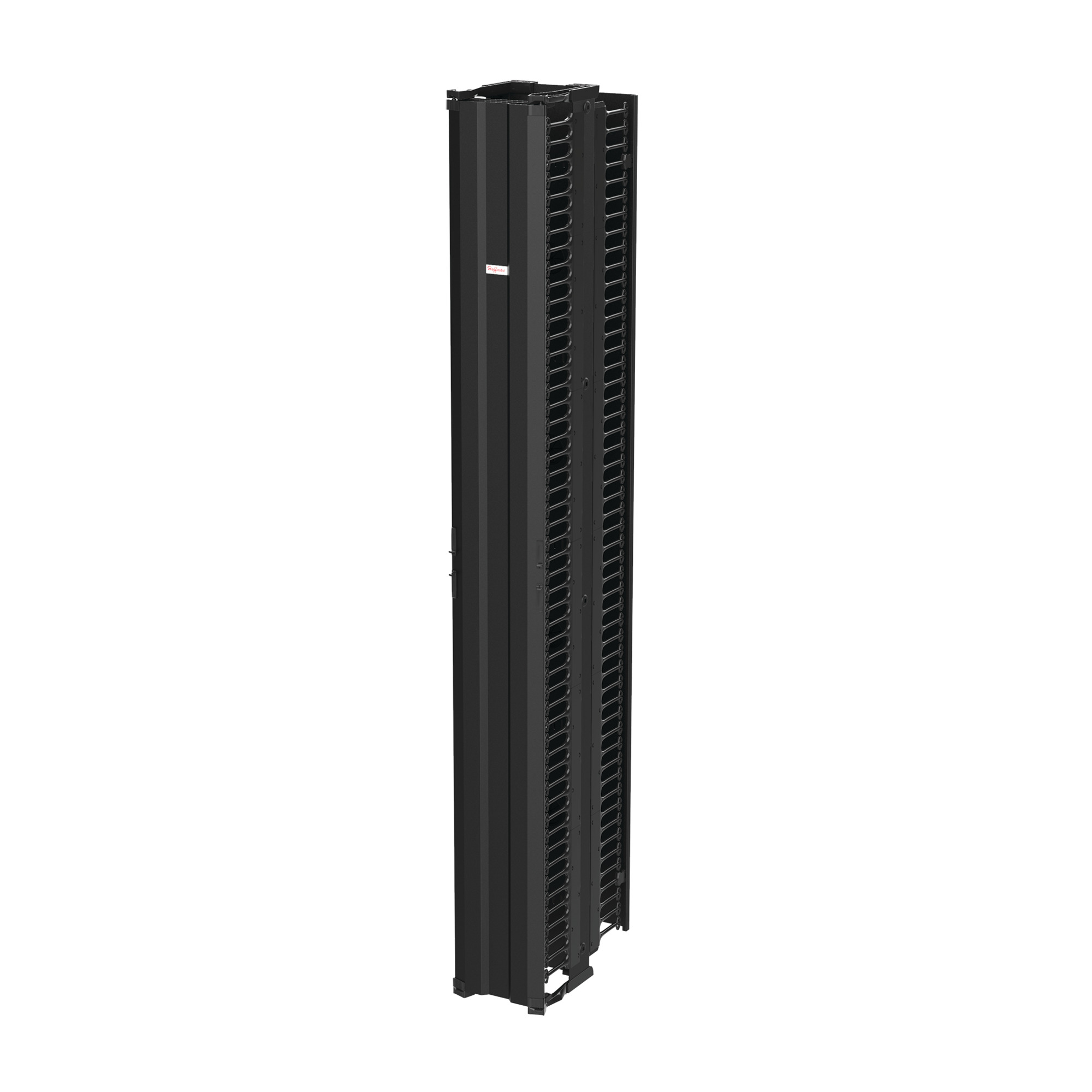 DV10DF8 CableTek DOFRY 2-Sided Vertical Cable Manager, 96 in H x 11-1/4 in W x 21.2 in D, Aluminum, Black