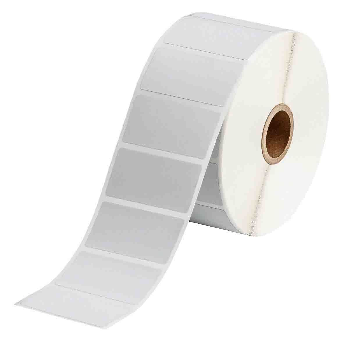 THT-17-486-1.5-SC MetaLabel Blank Rectangular Printer Label, 1 in L x 2 in W, Blank Legend, Light Gray, B-486 Polyester