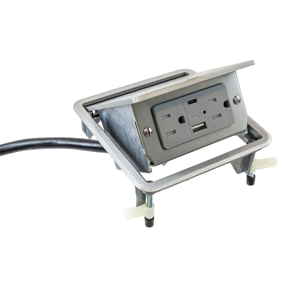 WSBUSB2X2AC5ALU Duplex Flip-Up Work Surface Box