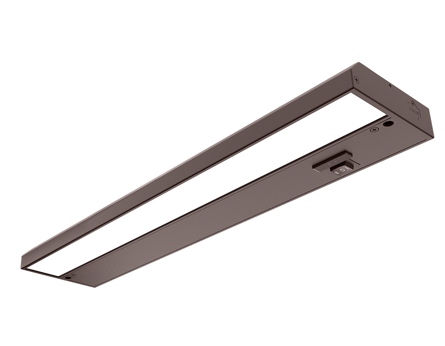 KNOOKFA16 Field Adjustable LED Undercabinet Fixture With Switch, Injection Molded Endcap, 8.9/9.1/9.4 W Fixture, 120 to 277 V, Powder Coated Housing