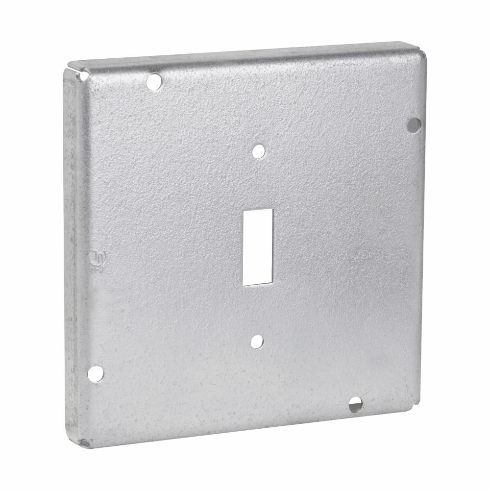 TP720 Thepitt Box Cover, 4-11/16 in L x 4-11/16 in W, Raised Surface Cover, Steel