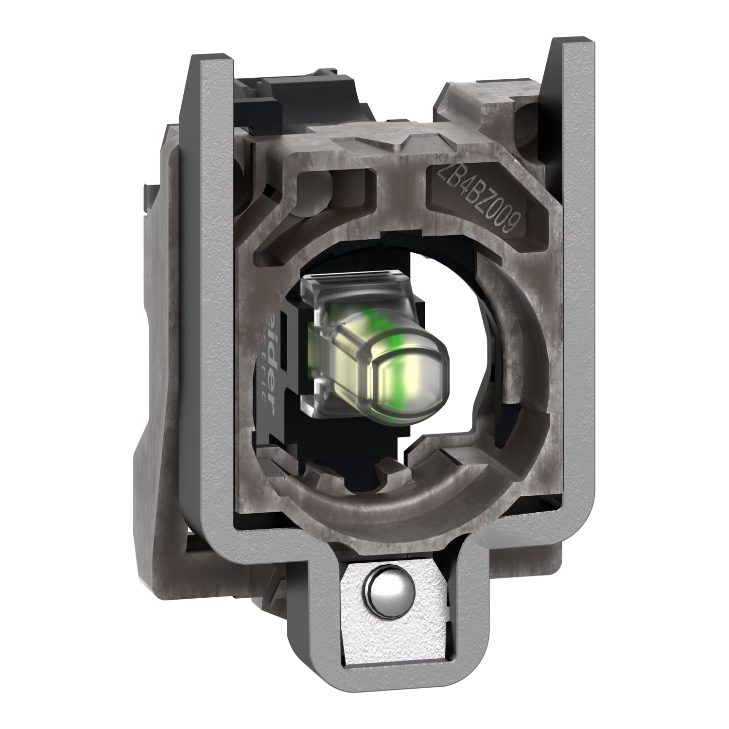 ZB4BVBG1 ZB4 Light Block, 22 mm Dia, LED Lamp, 24 to 120 V AC/DC, Screw Clamp Terminal, White