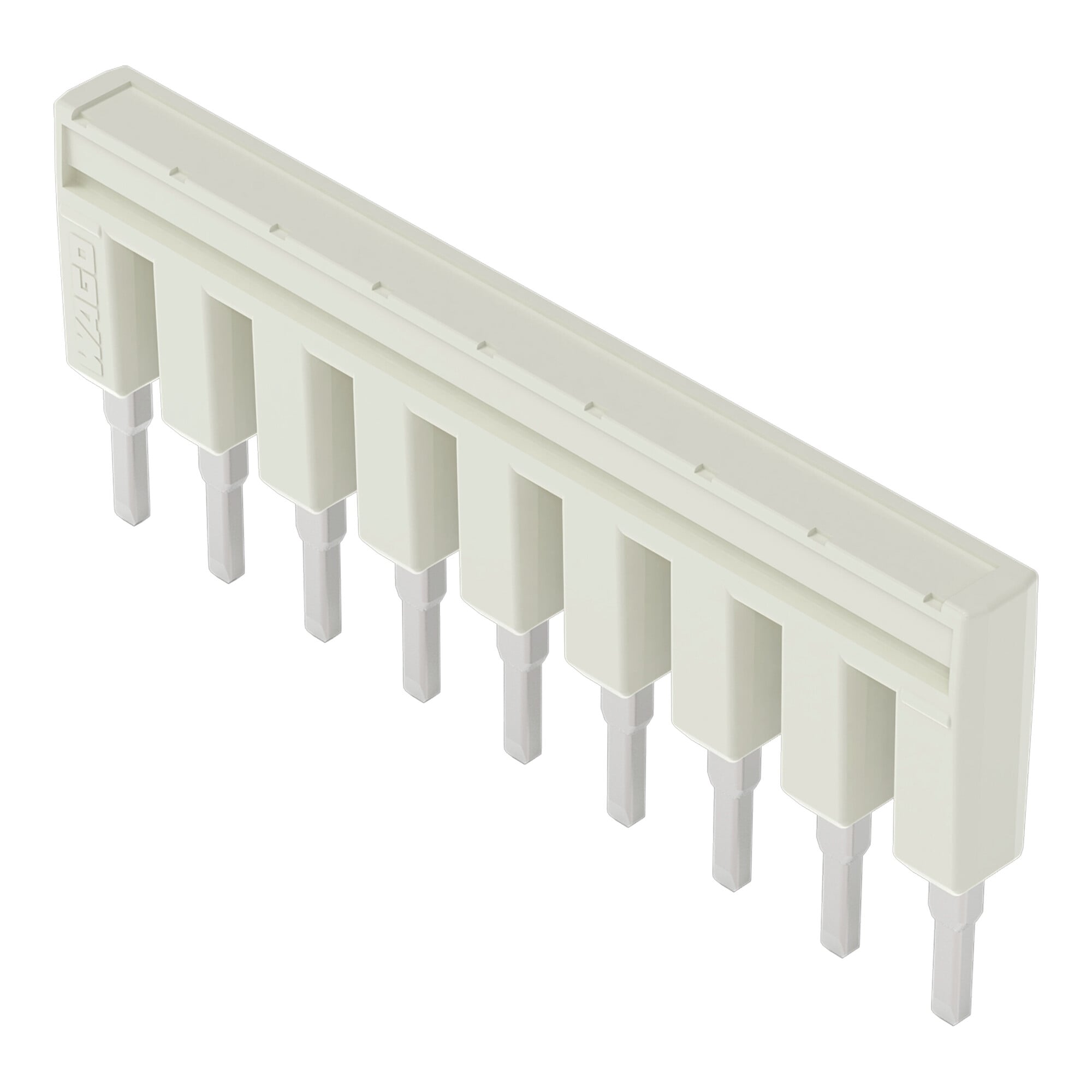 2002-409 Insulated Push-In Jumper Bar, 9 Poles, 0.748 in H x 1.78 in W x 0.161 in D