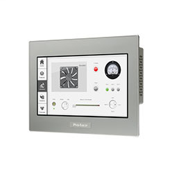 10"W 1024 x 600 pixel 16M colors web panel with analog signal touch panel, COM1 RS232C(D-Sub9), Ethernet(RJ45) x 2, 24VDC