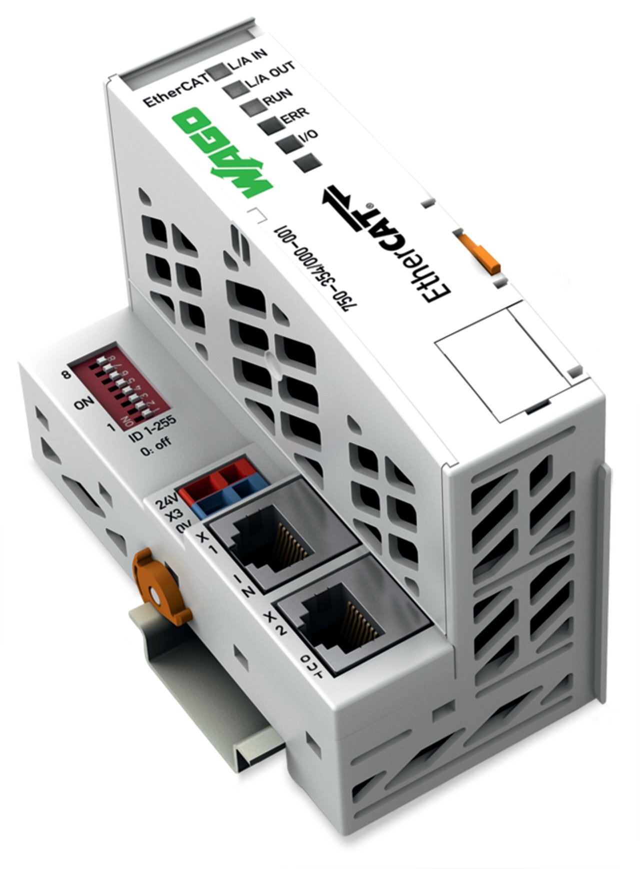 750-354/000-002 Fieldbus Coupler, 3.811 in H x 1.949 in W x 2.831 in D, Polycarbonate/Polyamide 6.6, Light Gray