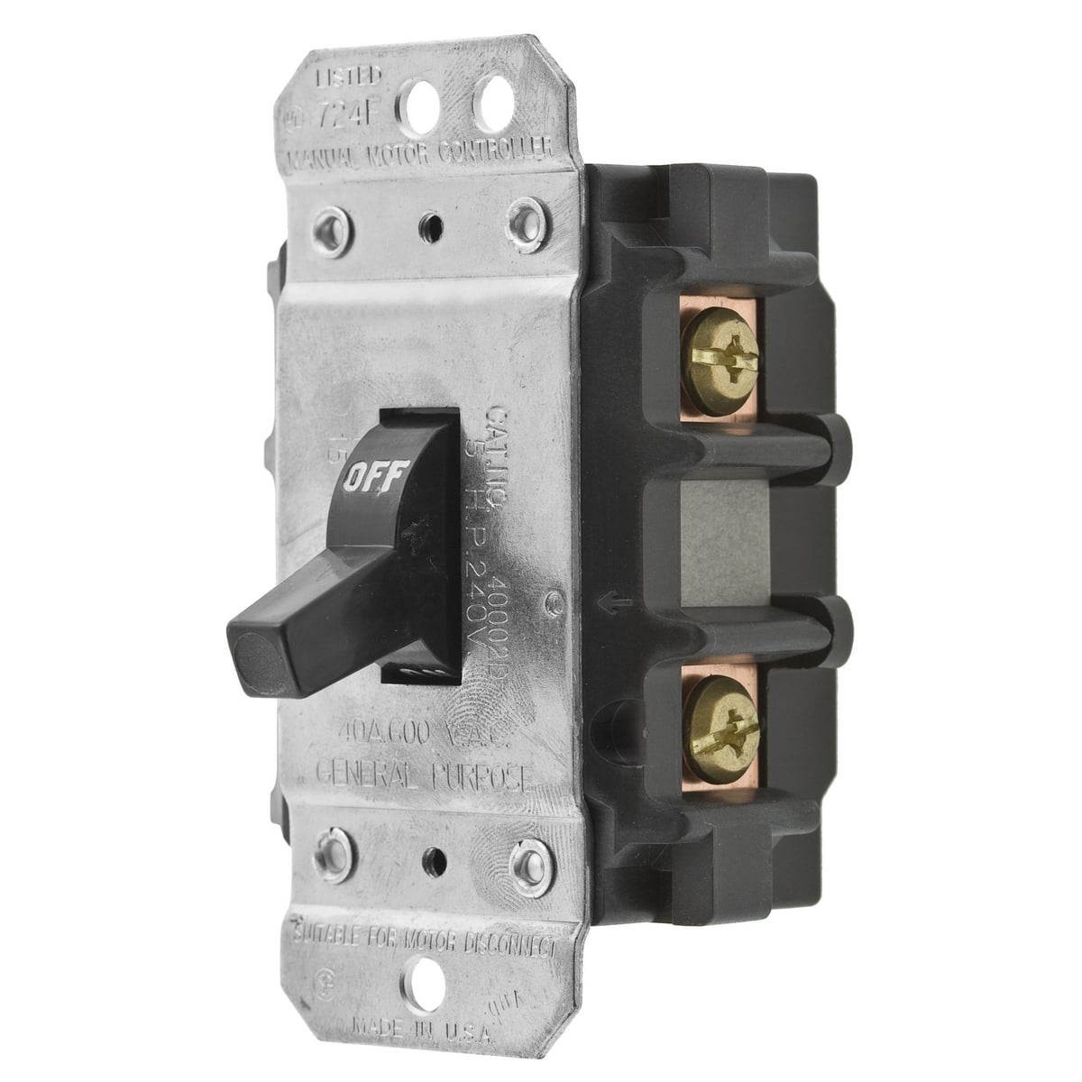 HBL7832D 1-Phase Open Switch Standard Manual Motor Controller, 600 VAC, 30 A, 18000 W Power Rating