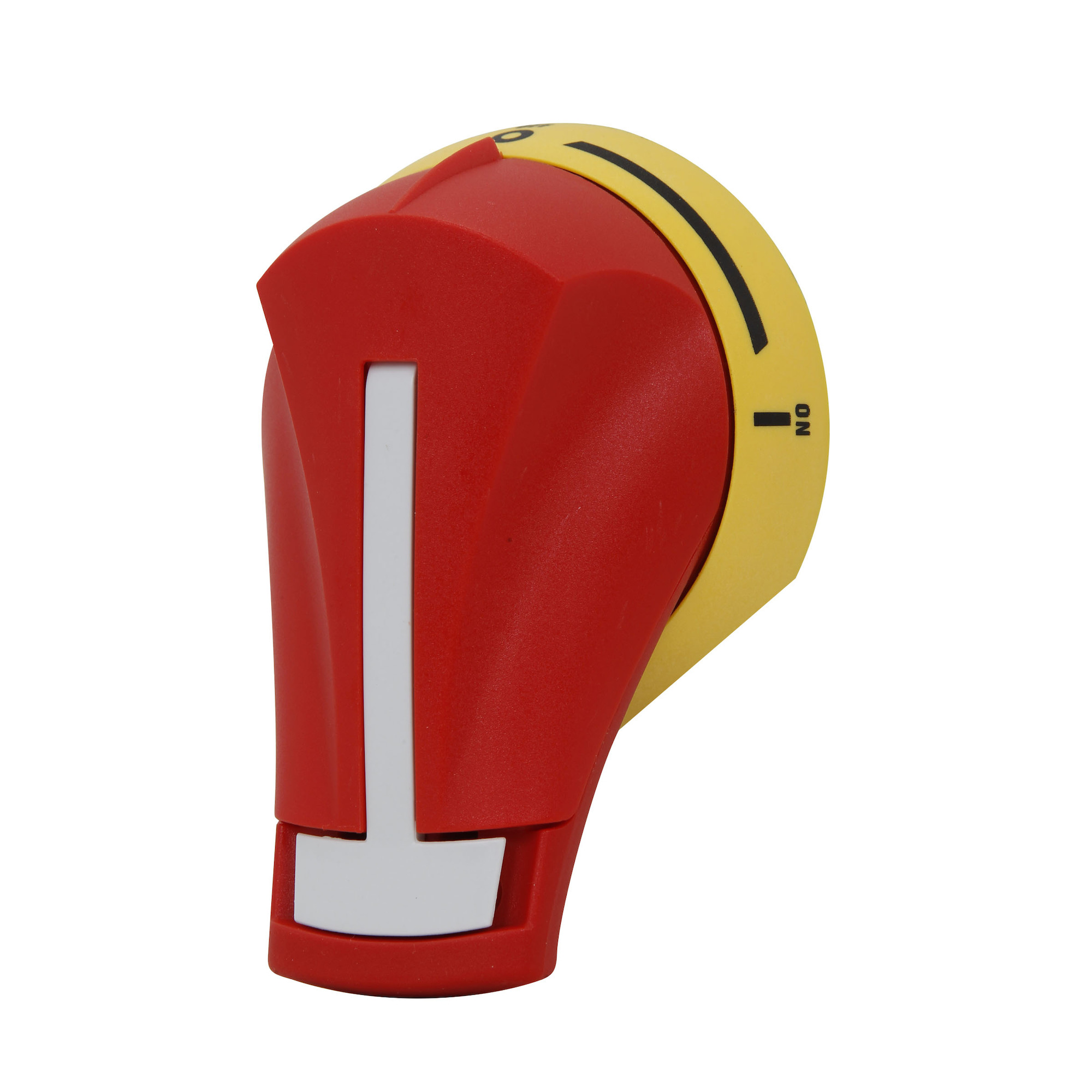 H4X-05R Front Operated Padlockable External Pistol Handle, 2-3/4 in L x 3.07 in W x 1.73 in H, Red/Yellow