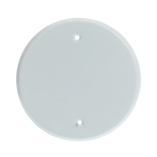 CCRB Red Dot Weatherproof Electric Box Cover, 5 in Dia, Blank Cover, Stamped Aluminum