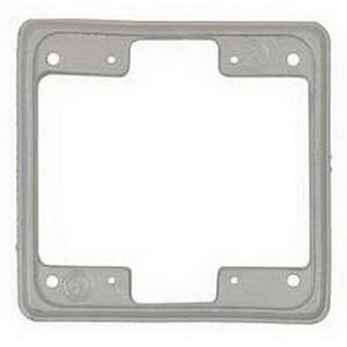 2-Gang Weatherproof Cast Device Box Extender; 1 Inch Depth, Malleable Iron, 29.5 Cubic-Inch