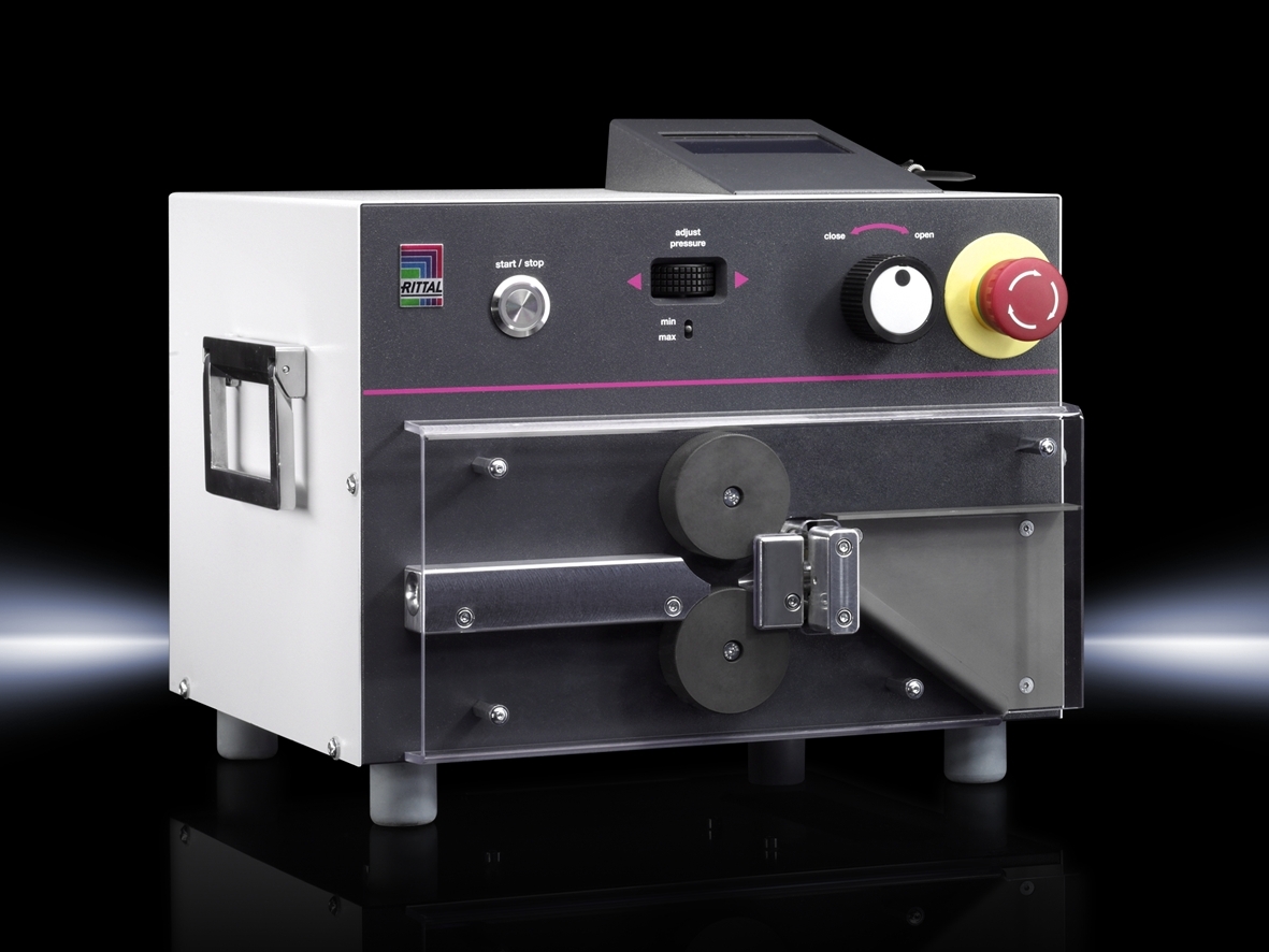 4050455 C8+ Semi-Automated Wire Length Cutting Machine With Command Panel, Stop and Go Function, 1 to 99999 mm L Wire, 1.06 in L Insertion, 0 to 1.5 m/s, 120 VA, 100 to 240 V AC