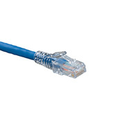 6D460-3L eXtreme UTP SlimLine Boot Patch Cord, CAT 6, 24 AWG Stranded Copper Conductor, 8P Modular Non-Keyed Plug Connector, 3 ft L Cord, Blue