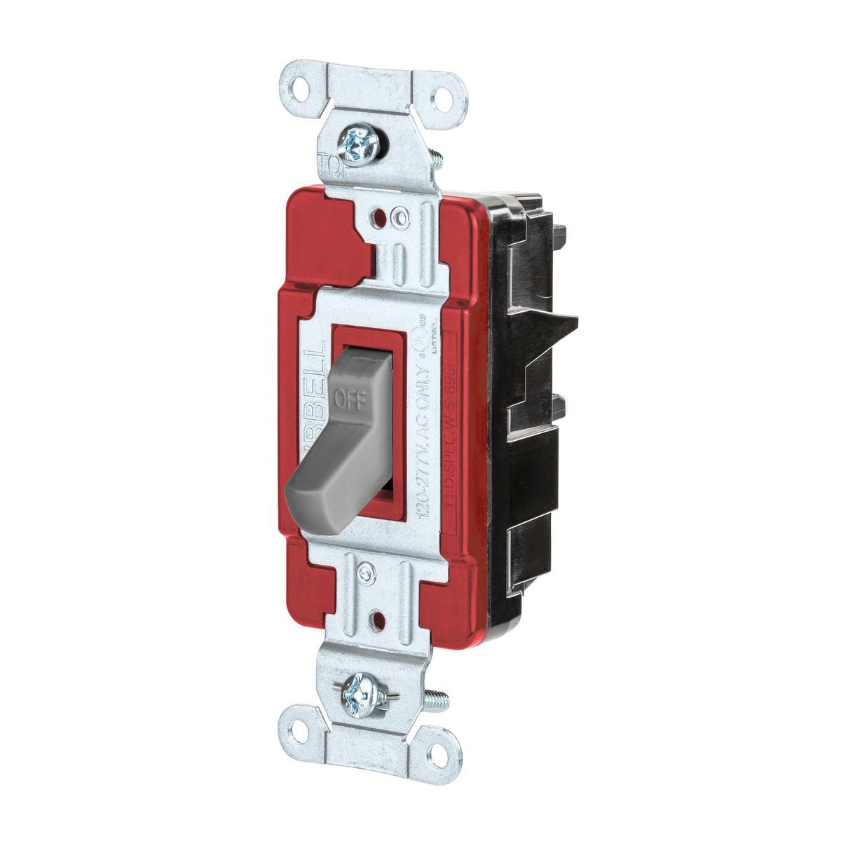 CSB320STGY EdgeConnect 3-Way Toggle Switch, 120/277 V, 20 A, 3 W Power Rating, 2-Position Contact